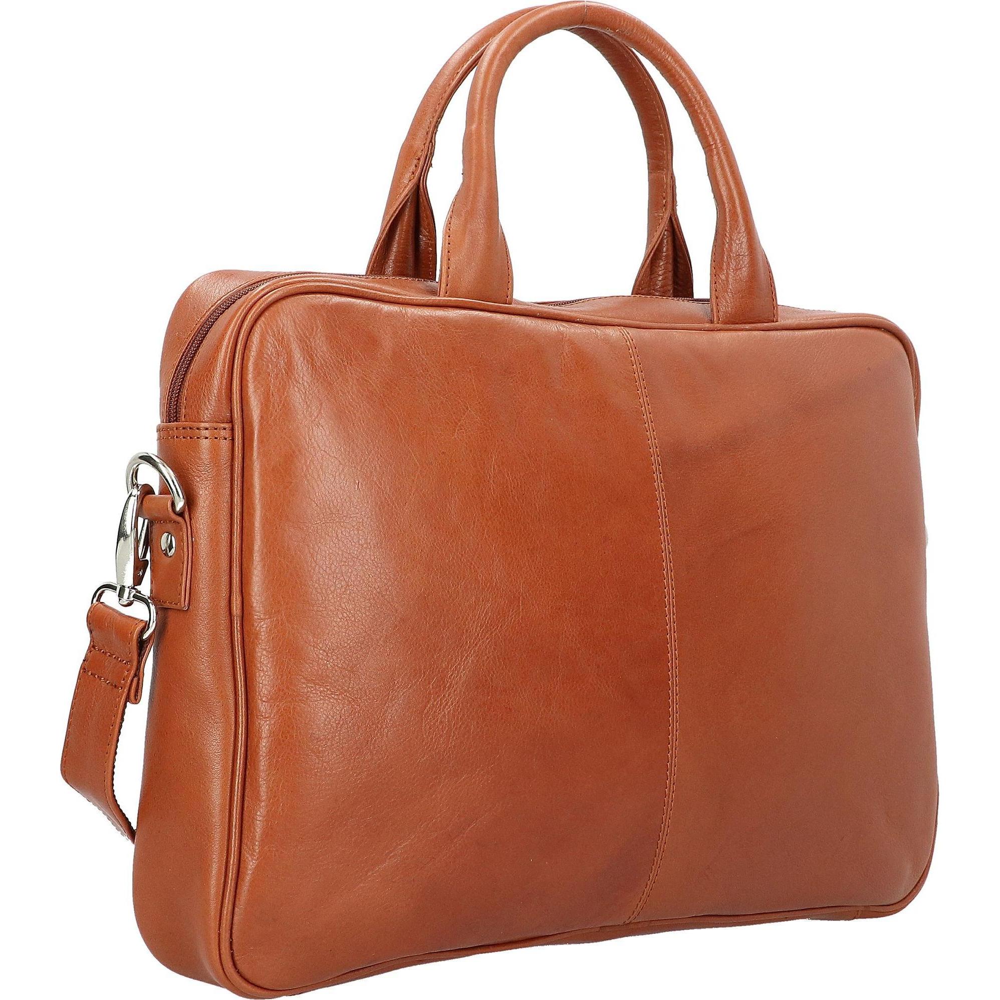 Thumbnail - Dermata Aktetas/Schoudertas Leder 2840 Cognac (14.57"), Notebooktasche, Braun