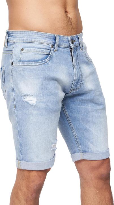 Actual product image Crosshatch Mens Riptrey Abraised Denim Shorts (34)