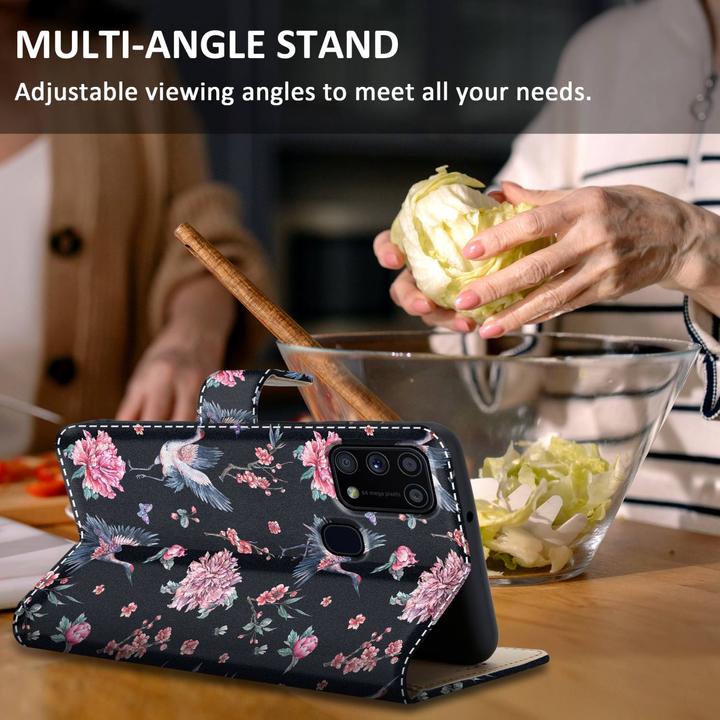 Actual product image Cadorabo Book Cover with Print for Samsung Galaxy M31 (Samsung Galaxy M31)