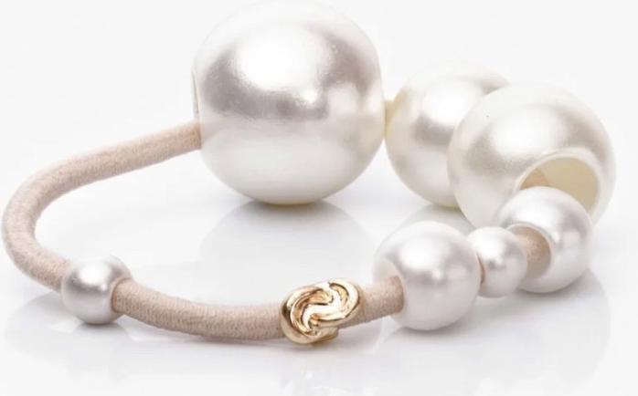 Immagine prodotto Corinne Mondo - Cravatta per capelli Big Pearls Vintage (Elastico per capelli)
