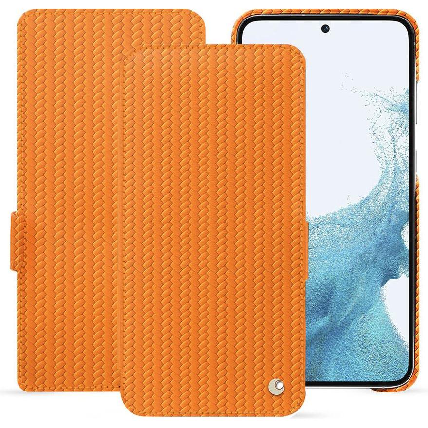 Thumbnail - Noreve Lederschutzhülle horizontal (Samsung Galaxy S23), Smartphone Hülle, Orange