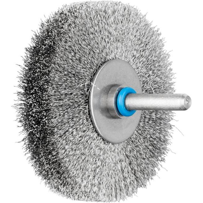 Pferd, Schleifmittel, INOX-TOTAL Rundbürste ungezopft RBUIT Ø70x15 mm Schaft-Ø6 mm Edelstahl-Draht-Ø0,15