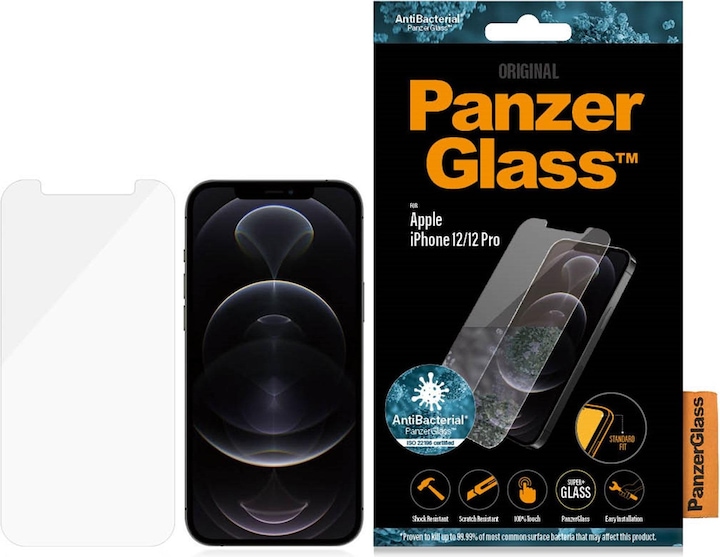 Actual product image PanzerGlass Screen Protector (1 Piece, Apple iPhone 12, Apple iPhone 12 Pro)