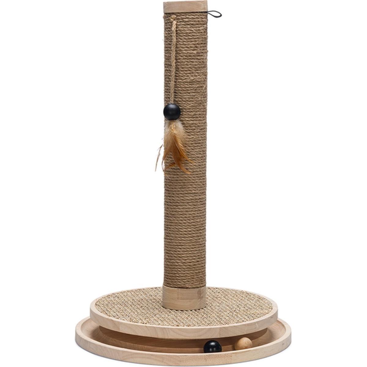 Comparer les prix de Designed by Lotte Pied à gratter en bois Zavi brun chat