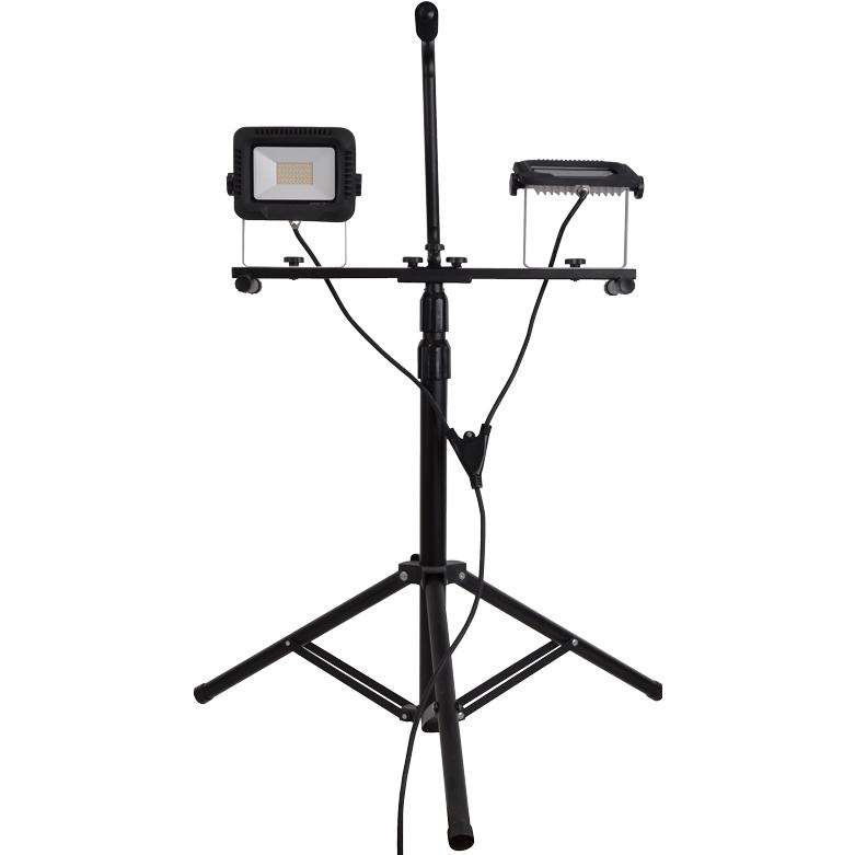 Tracon, Illuminazione officina, LED Arbeits-Flutlichtstrahler mit Ständer (2400 lm)