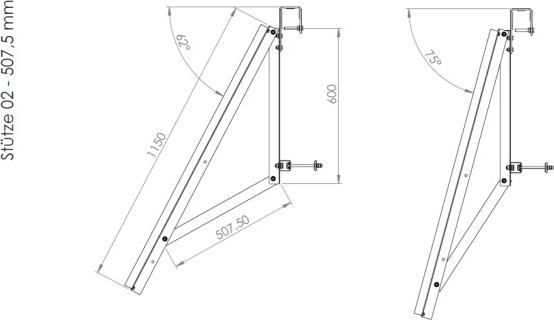 Actual product image Profiness Balcony bracket 1150mm