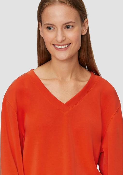Produktbild S.Oliver Sweatshirt Scuba-Sweatshirt mit V-Ausschnitt (32)