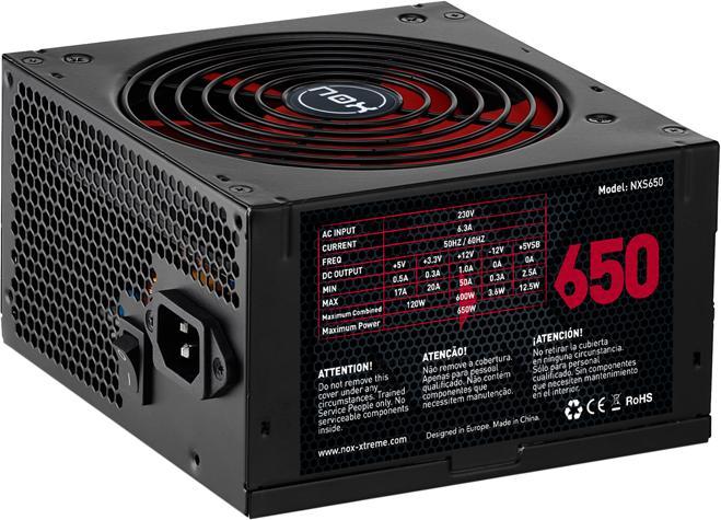 Nox NXS650 Netzteil 650 W 20+4 pin ATX Schwarz (650 W)