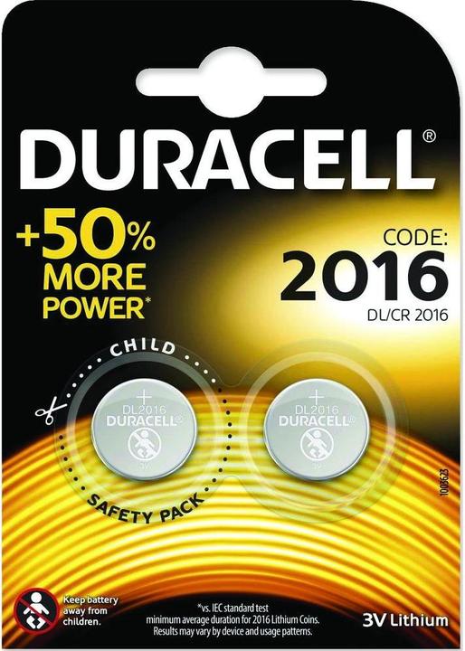 Produktbild Duracell Knopfzellen (1 Stk., CR2016, 75 mAh)