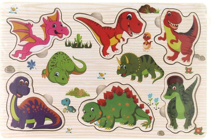 Actual product image Magni Wooden inlay puzzle 15x22.5cm 4 assorted (6 pieces)