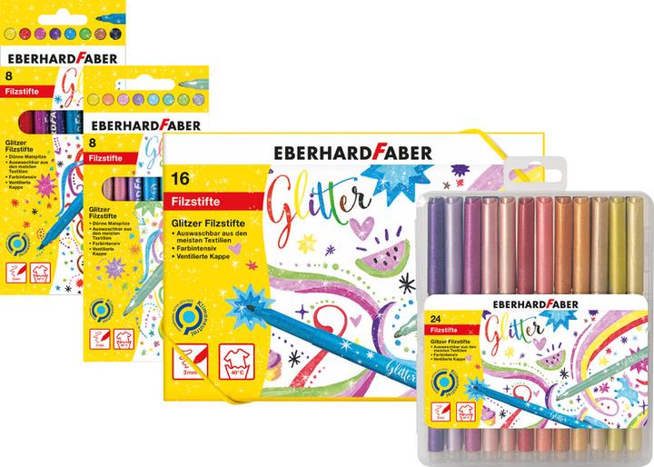 Produktbild EberhardFaber Fasermaler Glitter (8 x)
