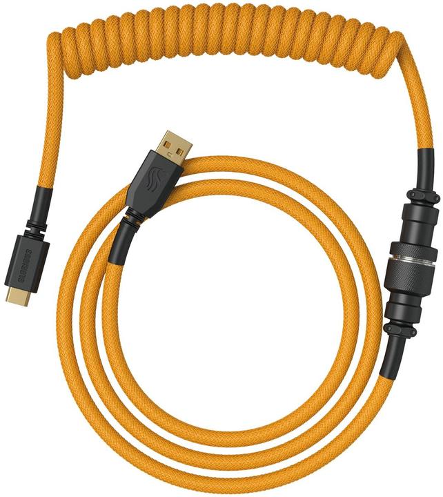 Produktbild Glorious PC Gaming Race Coiled Cable Glorious Gold, USB-C auf USB-A Spiralkabel (1.37 m, USB 2.0)