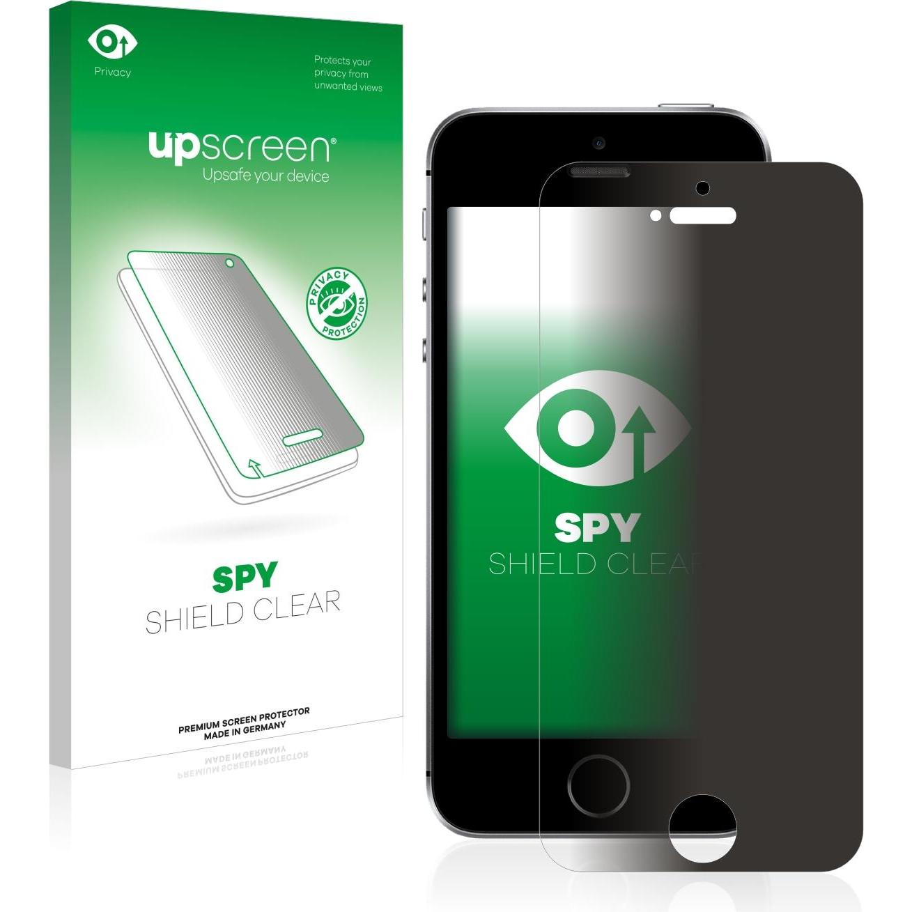 upscreen Spy Shield Blickschutzfolie (1 Stück, Apple iPhone SE), Smartphone Schutzfolie, Blau