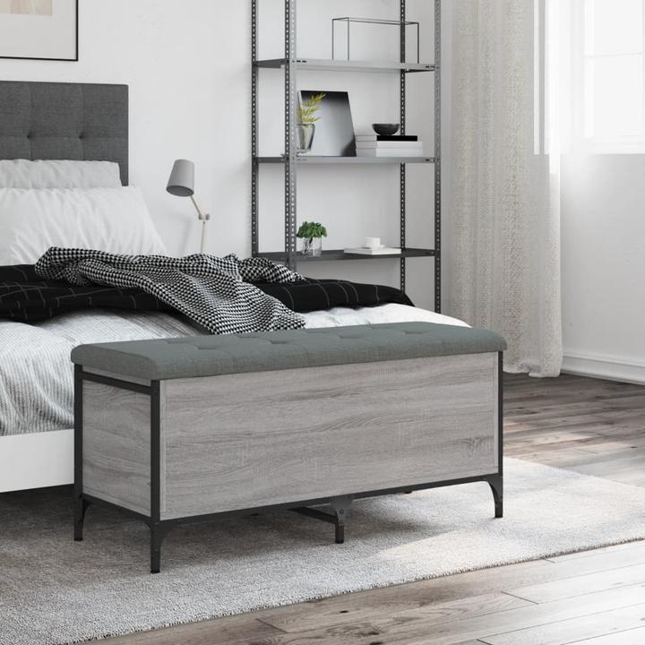 Produktbild VidaXL Sitzbank mit Stauraum Grau Sonoma 102x42x45 cm (42 cm)