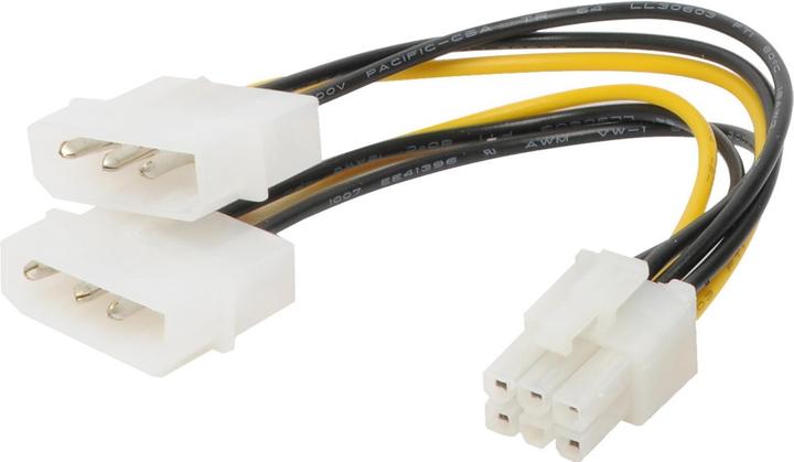 Produktbild Shiverpeaks S/CONN maximum connectivity Internes Stromkabel, 2x 5.25 Stecker auf 6-pol PCI Express, 0,13m (13 cm)