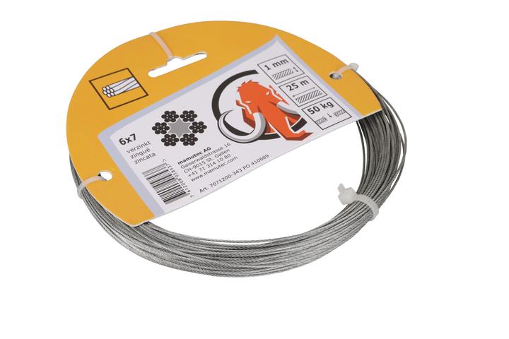 Mamutec Câble métallique galvanisé (25 m)