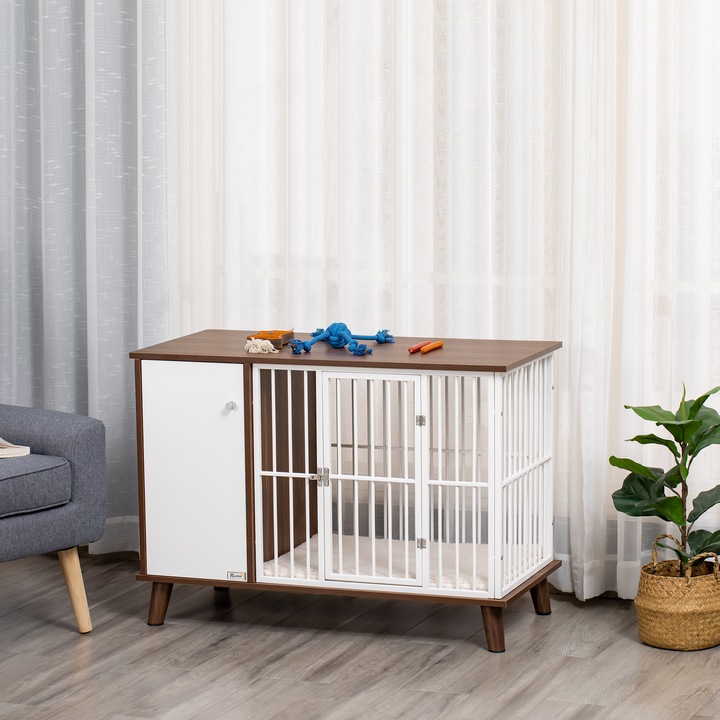 Actual product image PawHut Dog cage with small cupboard