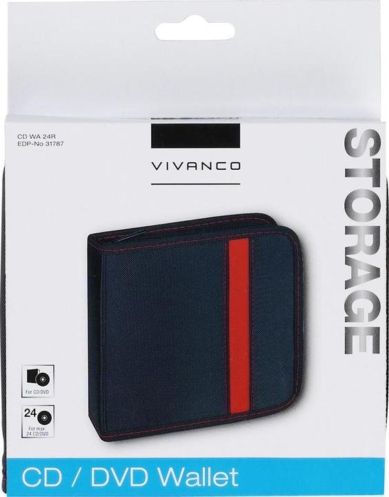 Actual product image Vivanco CD/DVD Wallet for 24 CDs (CDs)