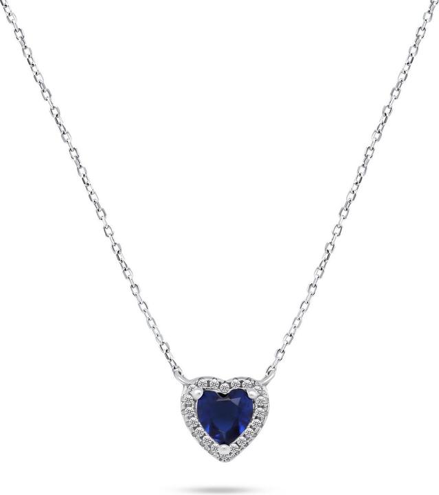 Image du produit Brilio Silver - Charmant collier coeur en argent sterling avec zircons NCL101WB (Argent, Zircon)