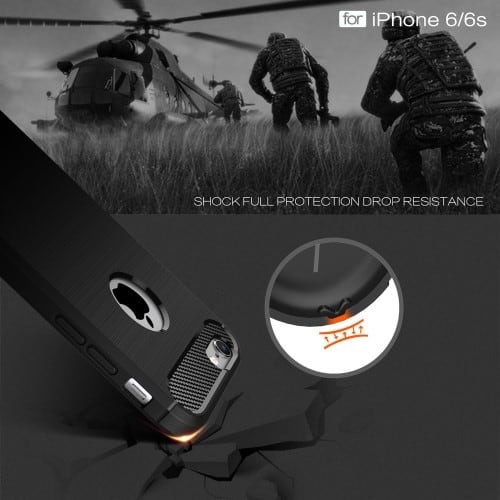 Immagine prodotto Ueli Express Custodia in gomma per iPhone 6s / 6 in TPU carbon look (Apple iPhone 6s, Apple iPhone 6)