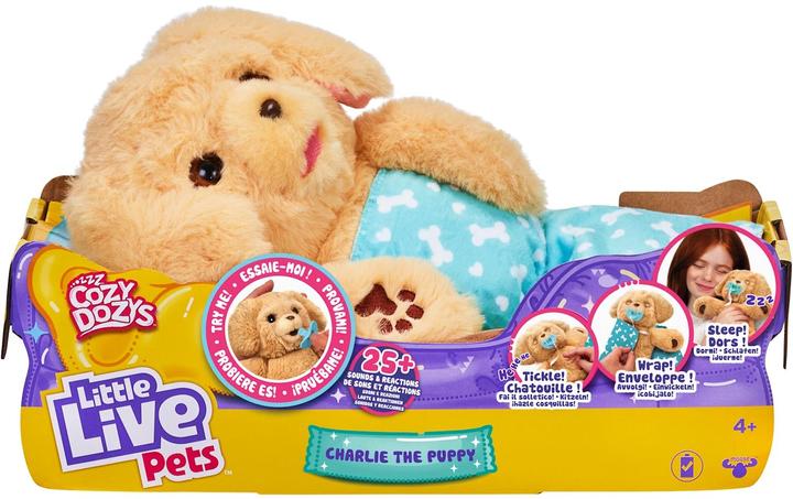 Actual product image Moose Proxy Little Live Pets Cozy Dozys Charlie The Puppy (32 cm)