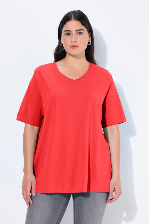 Actual product image Ulla Popken Essential V-Neck Stretch Tee (54)
