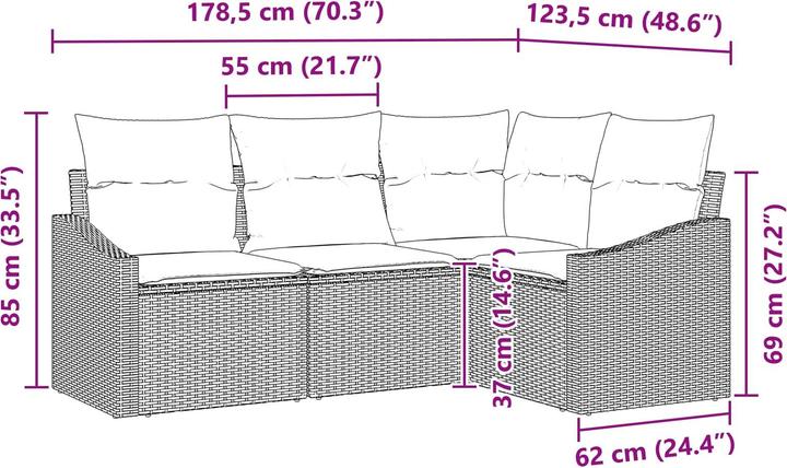 Produktbild vidaXL Garten-Sofa