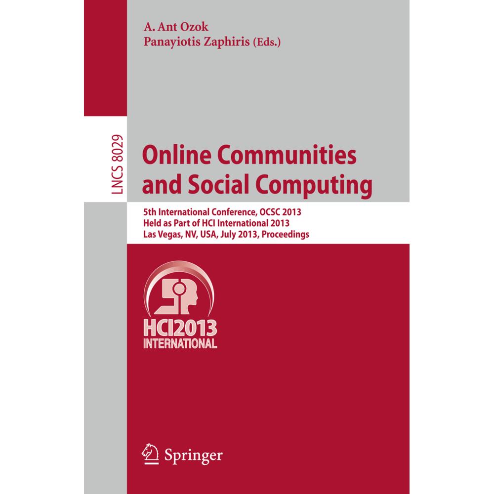 Online Communities and Social Computing, Fachbücher von Panayiotis Zaphiris, A. Ant Ozok