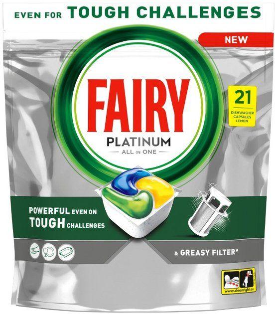 Produktbild Fairy Caps Dishwasi Platinum Lemon 21Pce