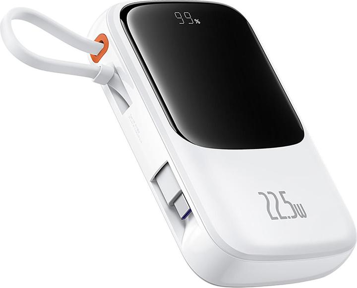 Produktbild Baseus Qpow Pro+ Power Bank 22.5W 10000mAh USB-C - White (10000 mAh, 22.50 W, 37 Wh)