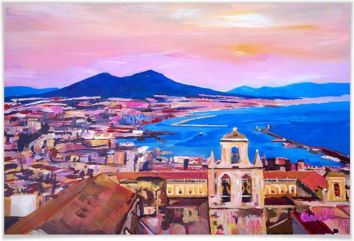 Produktbild Trenddeko Bleichner - Naples with Mount Vesuvio (45 x 30 cm)
