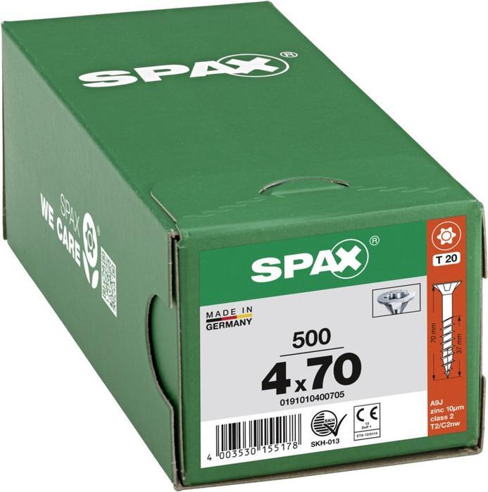 Actual product image Spax Countersunk Multi-Head T-Star Plus T20 Partially Threaded Wirox (500 Screws per piece)