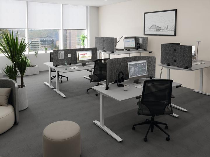 Actual product image Durable Tischtrennwand faltbar 1.60m PET-Filz/50cm Sichtschutzhöhe (160 x 50 cm)