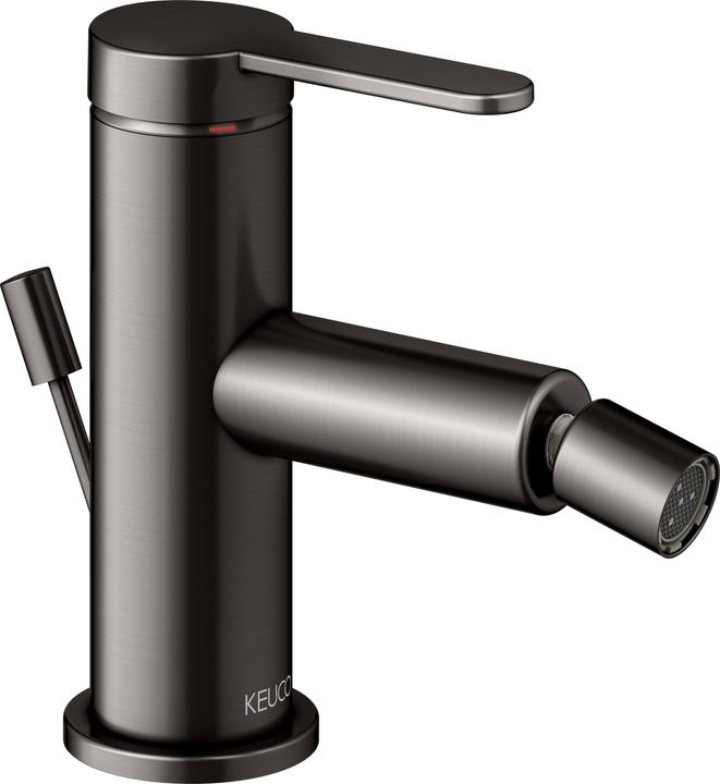 Actual product image Keuco IXMO Flat single lever bidet mixer, with drain set, 110mm projection
