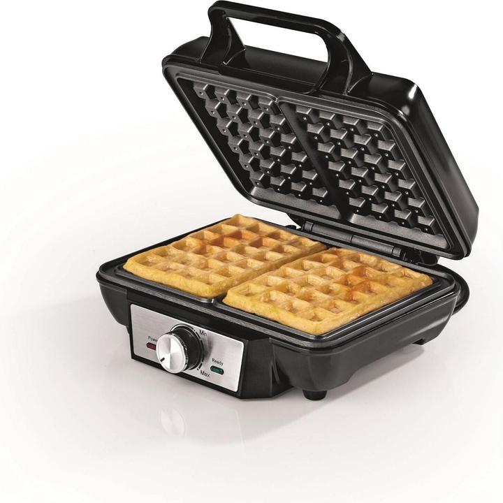 Produktbild Gourmetmaxx Waffeleisen Schwarz/Silber, Leistung: 1000 W, Anzahl pro