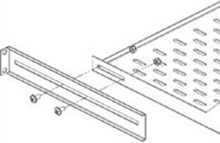 Conteg Winkelstützen für 19"-Fachboden fest, Länge 298 mm