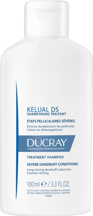 Ducray Kelual DS Intensiv-Pflegeshampoo bei seborrhoischem Ekzem (100 ml, Flüssiges Shampoo)