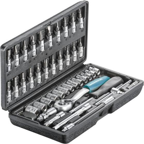 Actual product image technocraft Jeu de clés à douille 1/4", 46-pcs