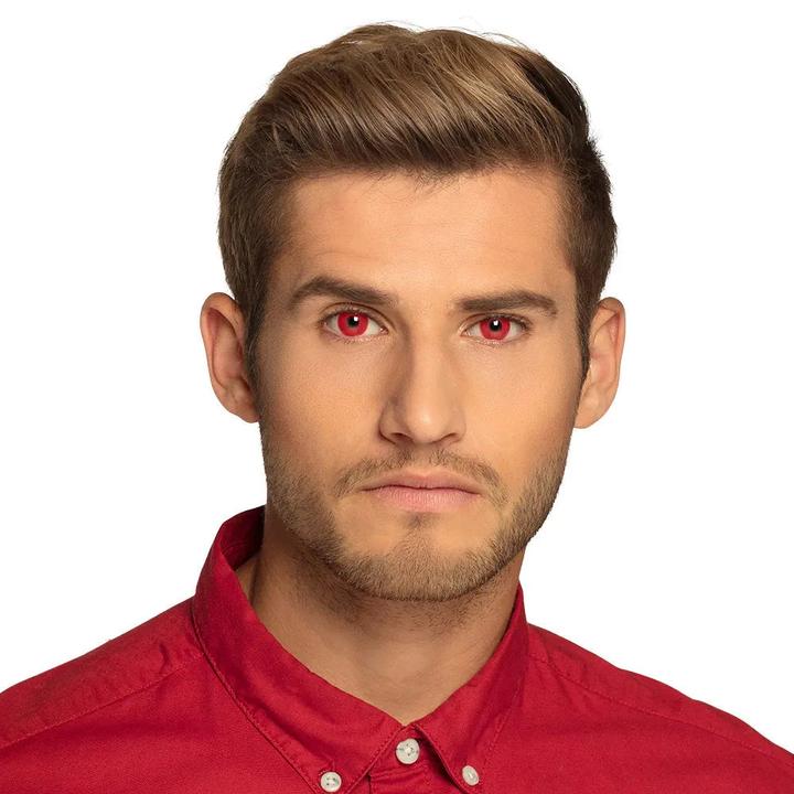 Actual product image Boland Monats Kontaktlinsen UV Rot 2 Stück (Red)