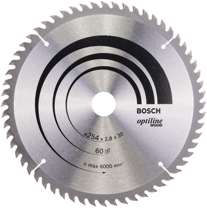 Bosch Professional Zubehör Lama per sega circolare PRO Wood, 254 x 2,8 x 30 mm