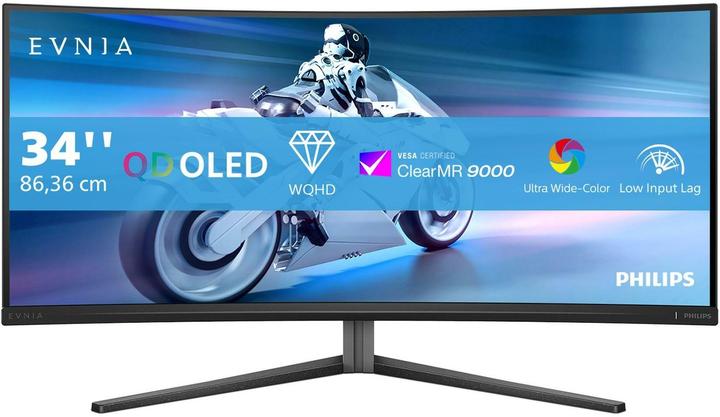 Produktbild Philips 34M2C6500/00  34"-Curved-Gaming Monitor mit QD-OLED-Panel (3440 x 1440 Pixel, 34")