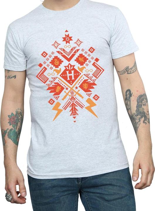 Actual product image Mens Christmas Fair Isle T-Shirt (L)