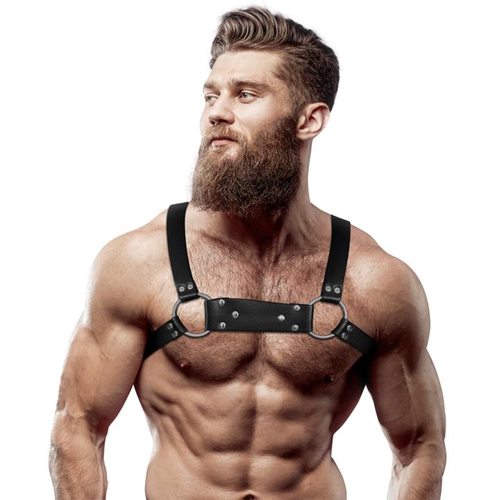 Fetish submissive Attitude - Arnés Bulldog Ecopiel Pecho Hombre Talla M/L (M, L)