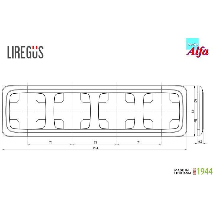 Thumbnail - Liregus, Zubehör Schalterprogramm, FRAME 4SEATS K14-135-04 SAND