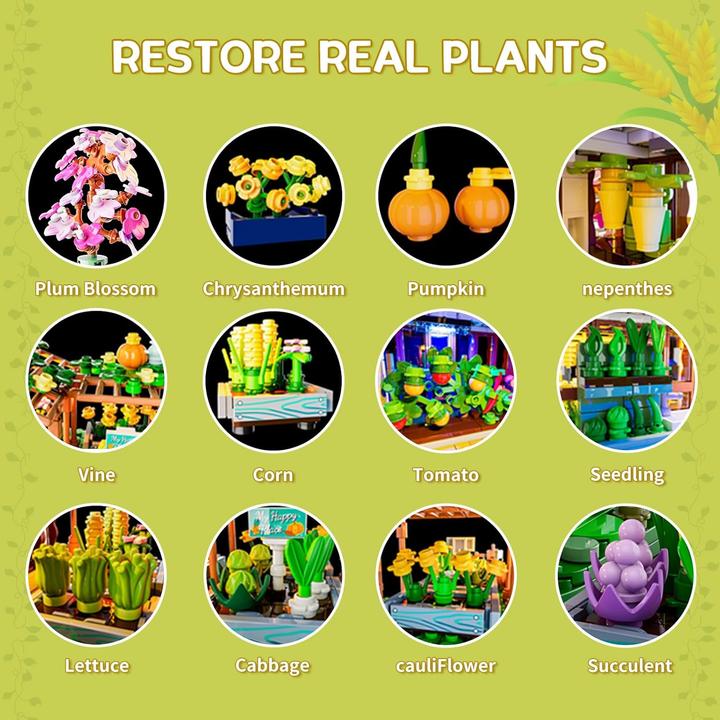 Actual product image Lumibricks Grünes Gewächshaus