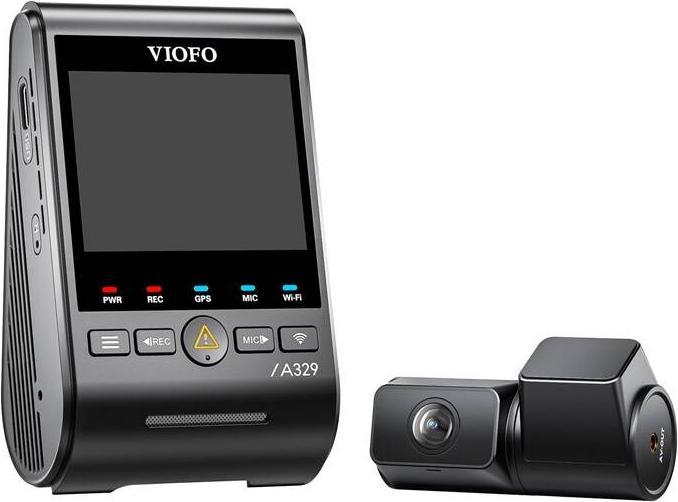 Actual product image Viofo A329 2CH 4K 60FPS + 2K WiFi, GPS (GPS receiver, Built-in microphone, Accelerometer, Wi-Fi, 4K)