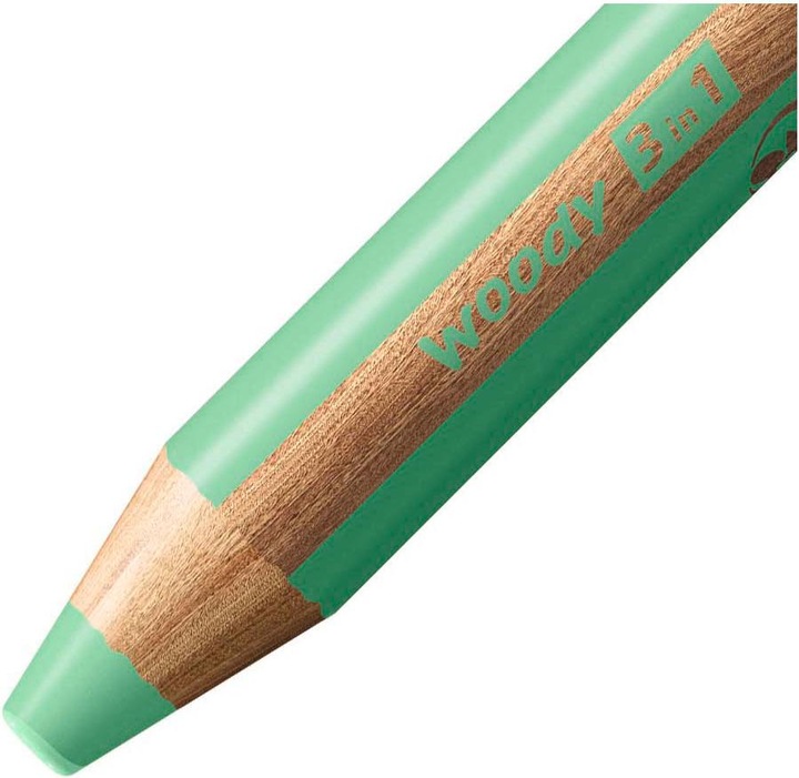 Actual product image STABILO woody 3 in 1 coloured pencil (Pastel green, 1 x)