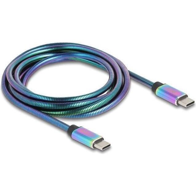 Thumbnail - Delock USB 2.0 Kabel USB Type-C Stecker zu Stecker mit Metal (2 m, USB 2.0), USB Kabel
