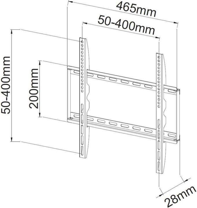 Produktbild Techly Fixed Slim Wall Mount (Wand, 55", 45 kg)