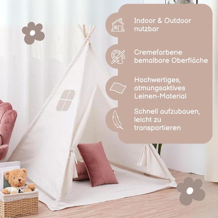 Actual product image Hermex Tipi für Kinder Zelt Spielzelt Kinderzelt Indoor-Zelt